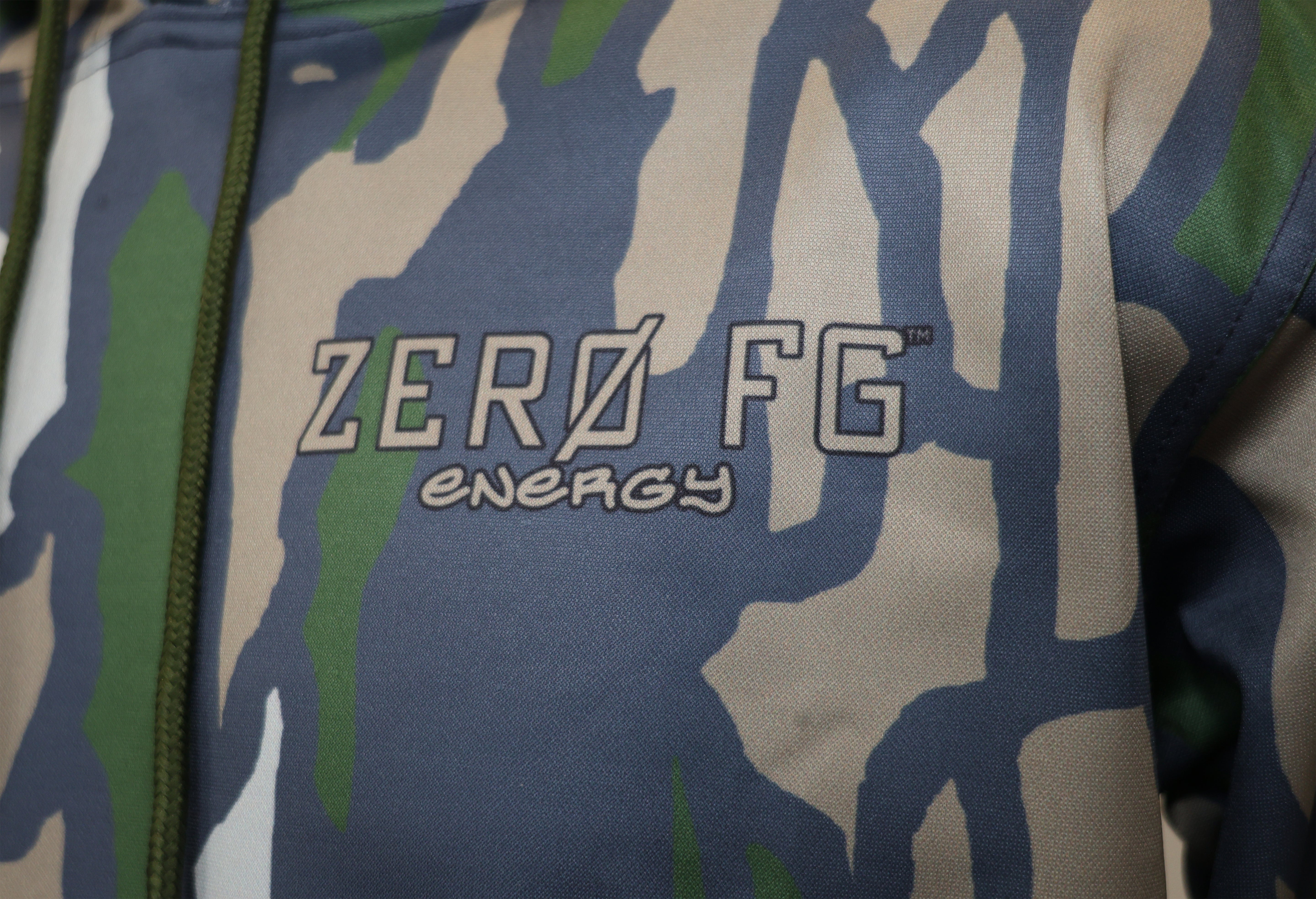 Zero FG Energy Dark Camo Hoodie Detail