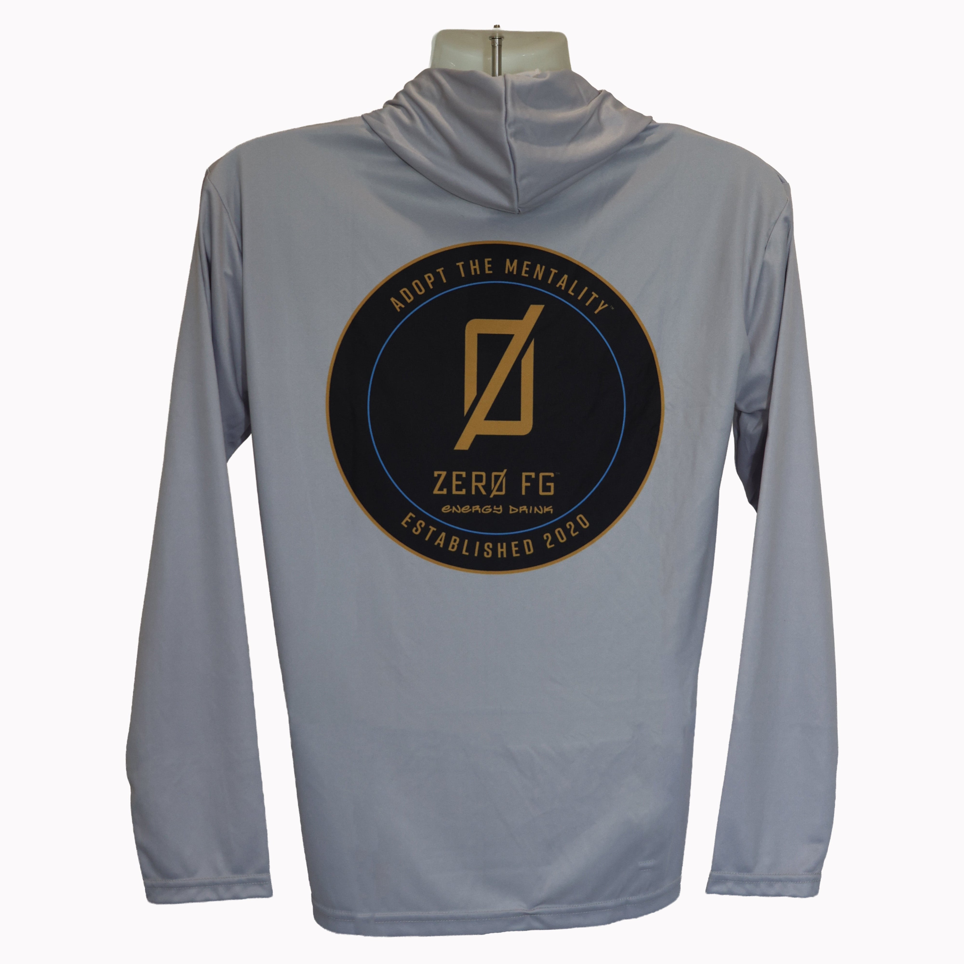 Zero FG Energy Grey Performance Hoodie Back