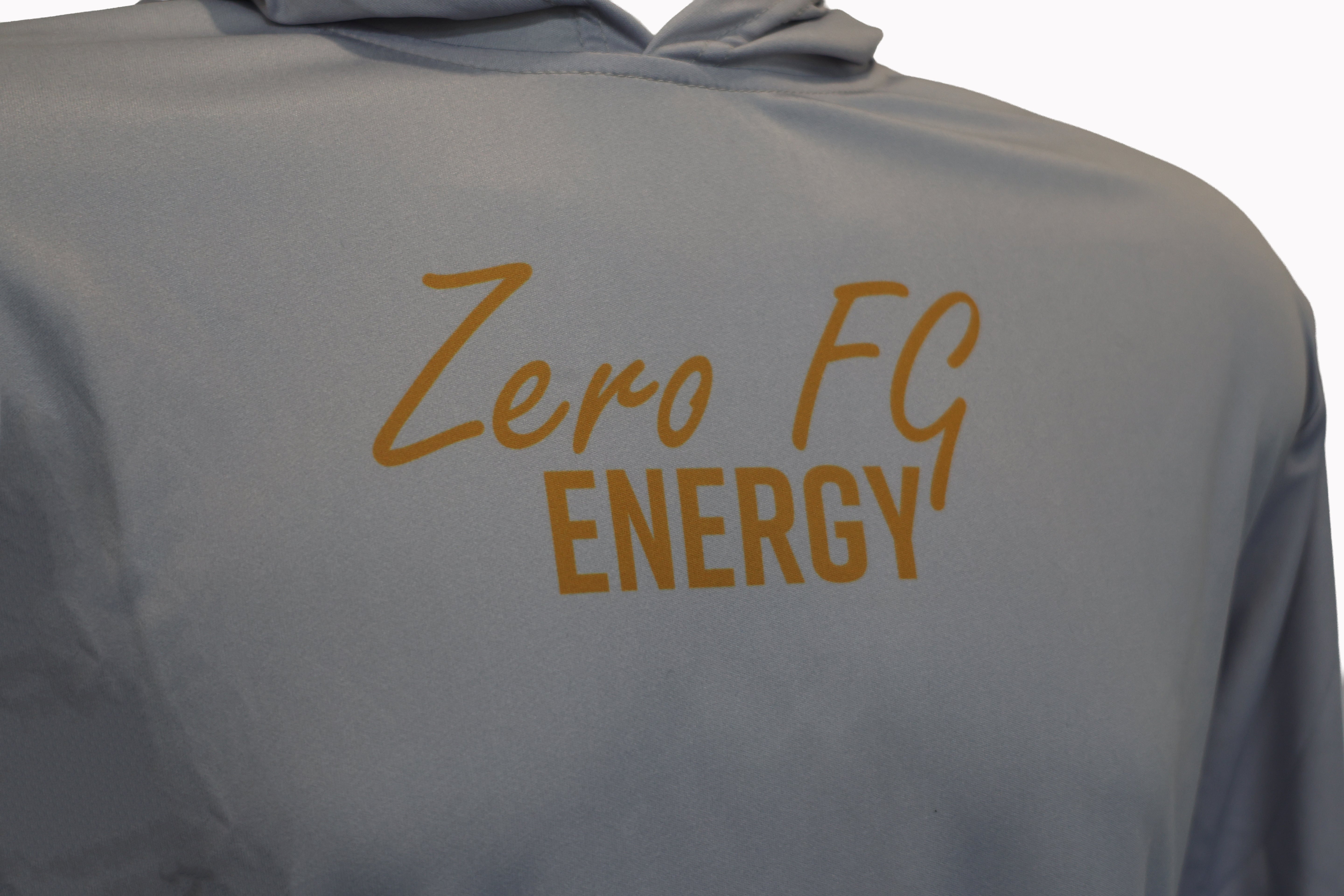 Zero FG Energy Grey Performance Hoodie Front Detail