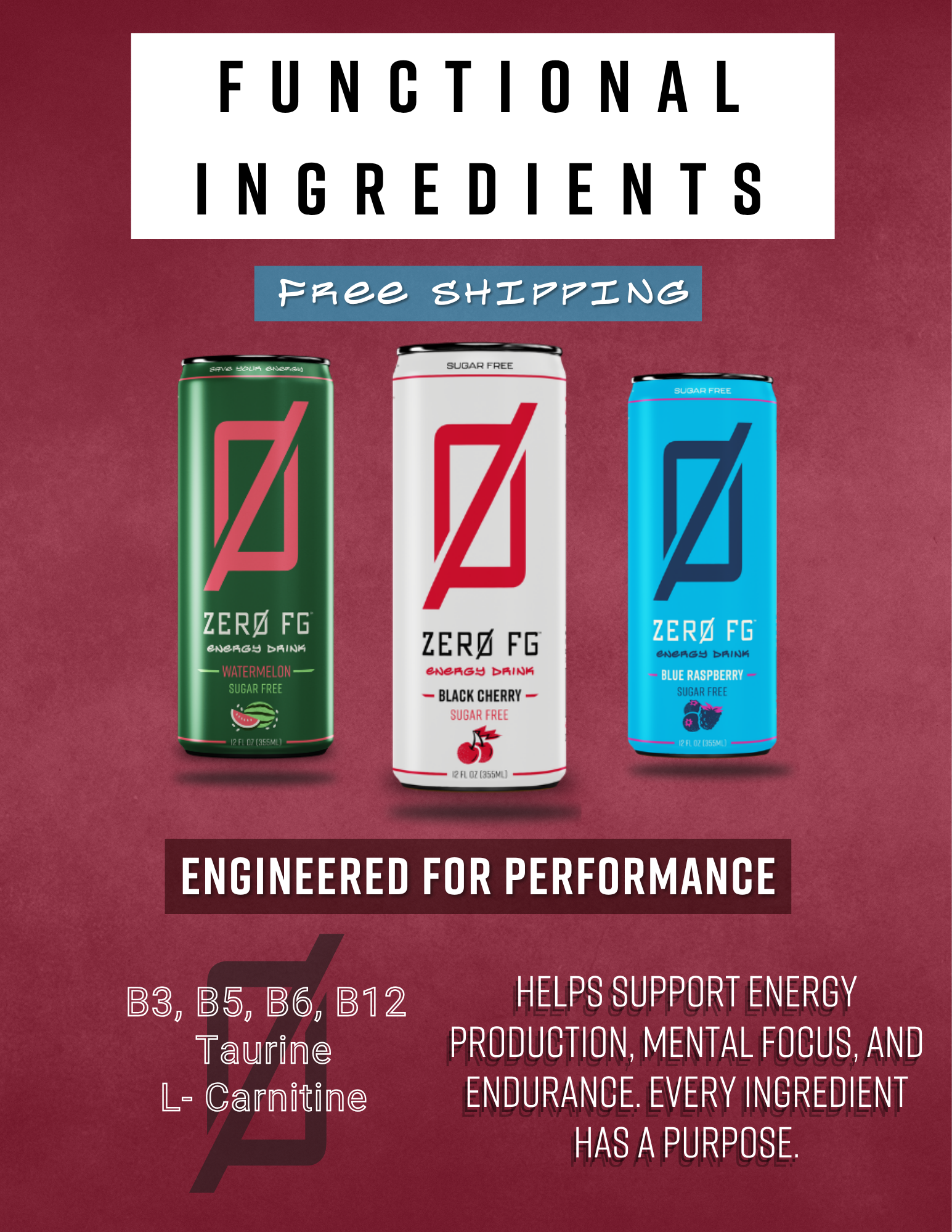 Zero FG Energy Drinks