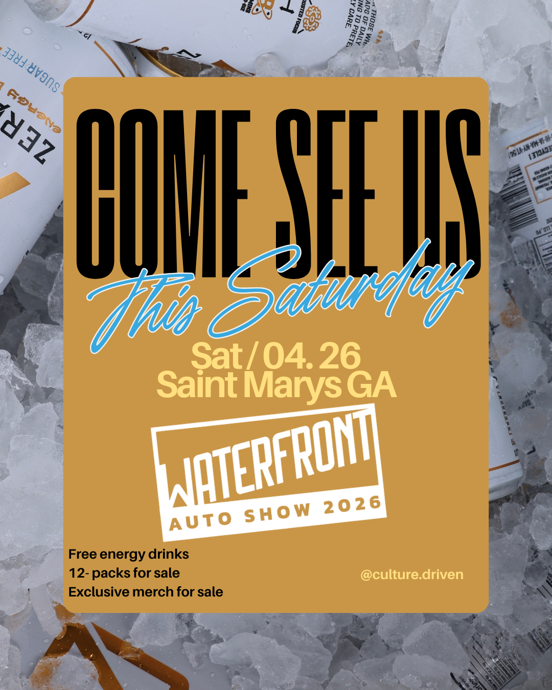 Zero FG Energy is officially rolling into the Waterfront Auto Show in St. Marys, Georgia—and we want to see you there.