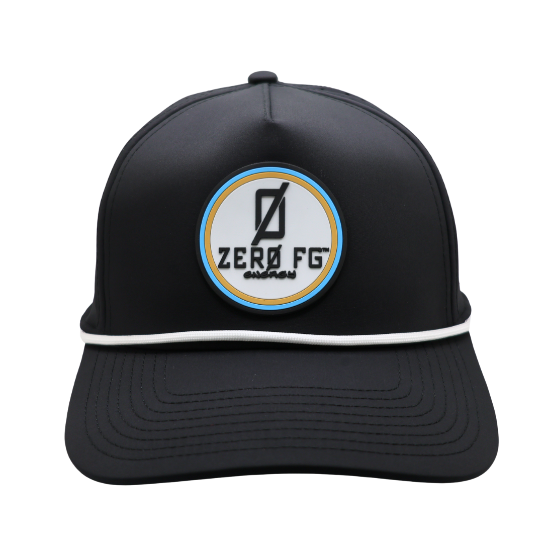 Zero FG Branded Bills Black Curved 5 Panel Rope Hat – ZERO FG ENERGY