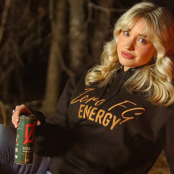 Zero FG Energy Black Cotton Hoodie – ZERO FG ENERGY
