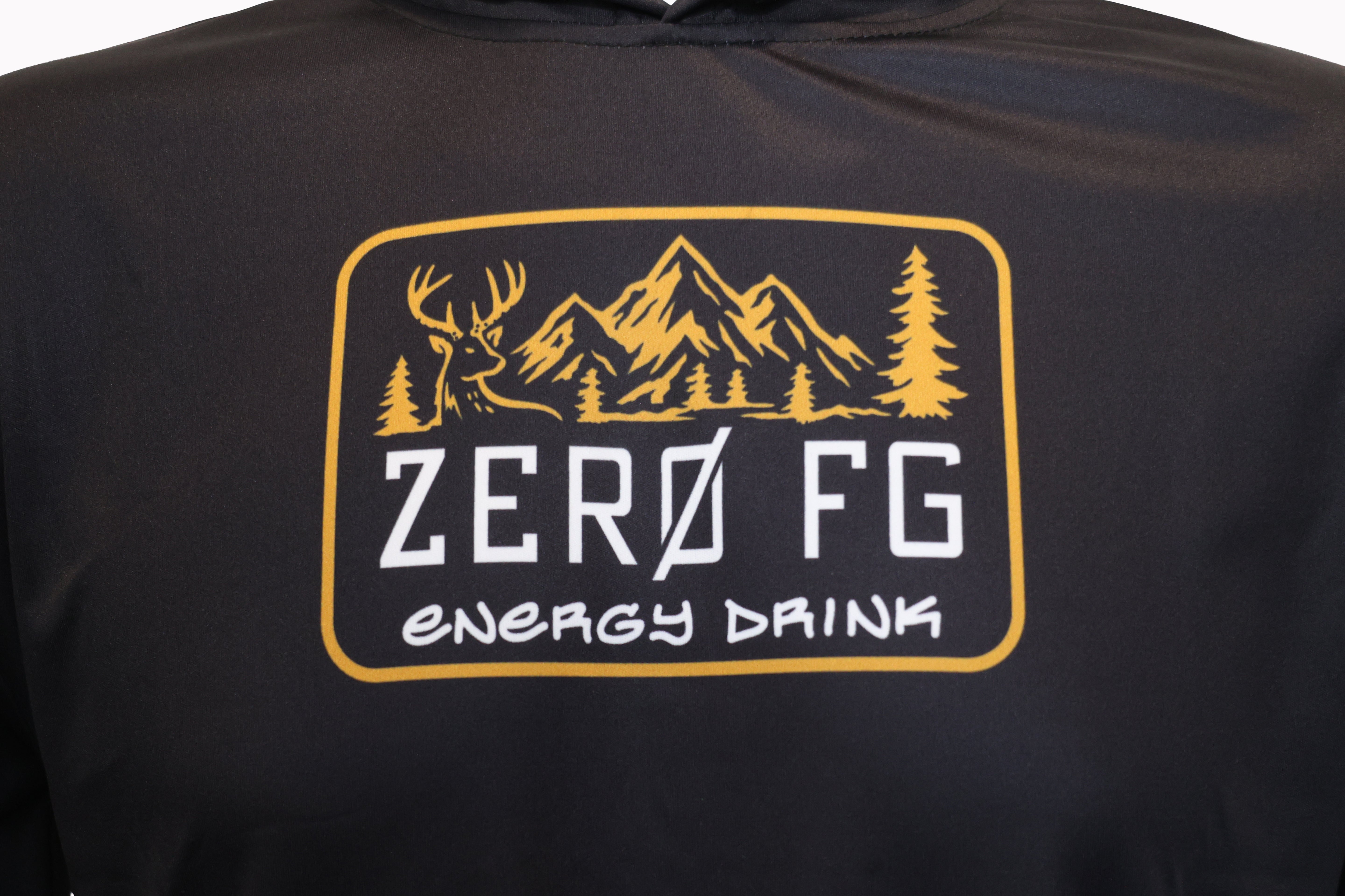 Zero FG Energy Black Performance Hoodie Detail