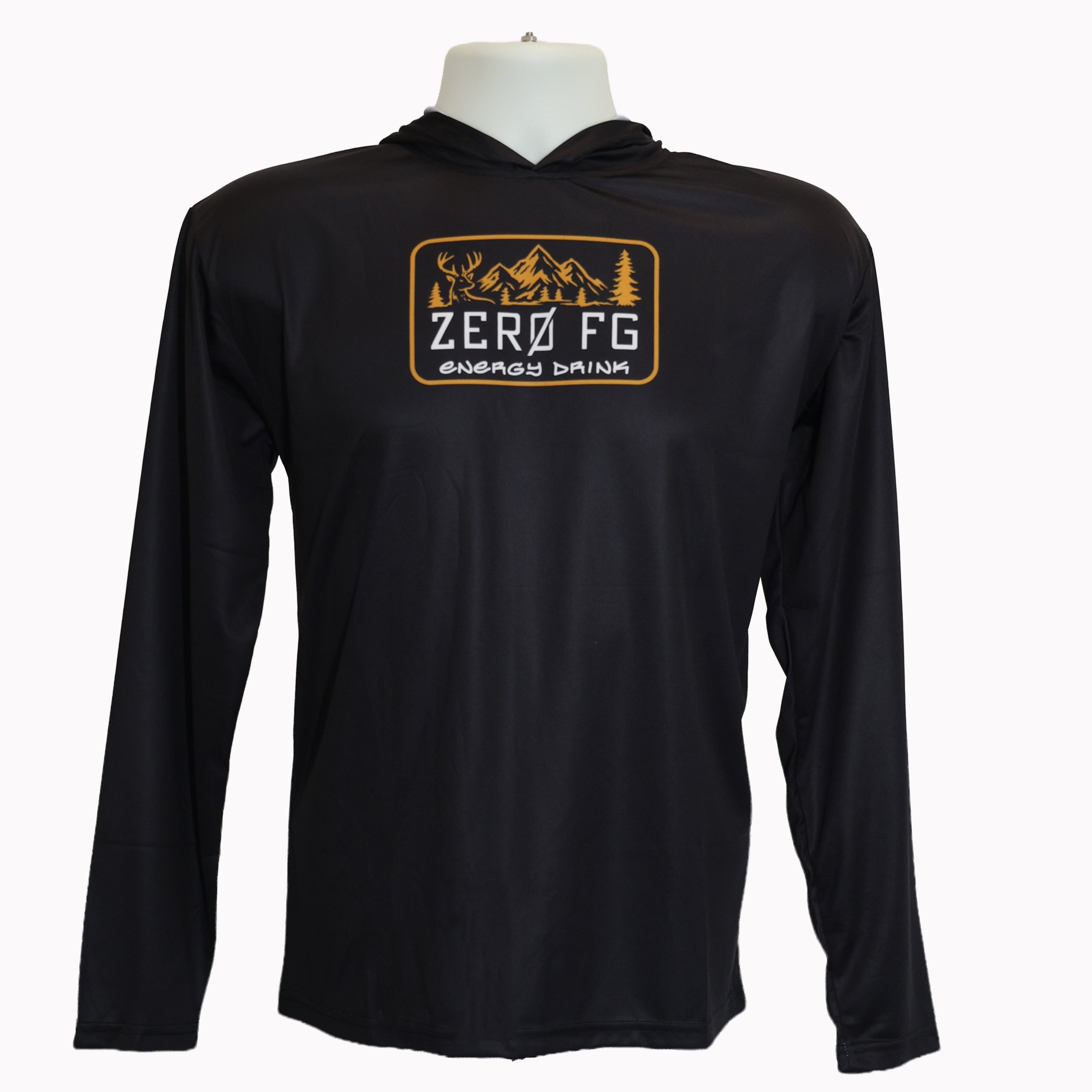 Zero FG Energy Black Performance Hoodie Front