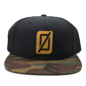 The Authentic YUP00NG Black Snapback w/ Ø Logo and Camo Bill