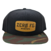 The Authentic YUPOONG Black Snapback w/ Full Zero FG Logo and Camo Bill