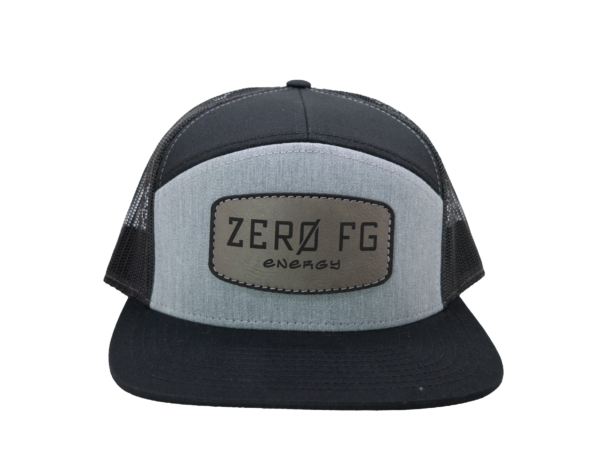 Richardson Black/Grey Zero FG Energy Drink Flat Bill Snapback w/ Full Zero FG Logo