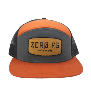 Richardson Orange Zero FG Flat Full Logo Bill Snapback