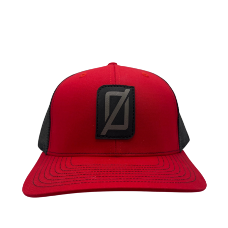 Zero FG Richardson 112 Red & Black Adjustable Trucker Hat Ø Logo